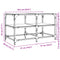 vidaXL Coffee Table with Transparent Glass Top 78.5x40x45 cm Steel