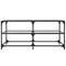 vidaXL Coffee Table with Transparent Glass Top 98.5x50x45 cm Steel