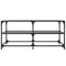 vidaXL Coffee Table with Black Glass Top 98.5x50x45 cm Steel