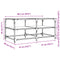 vidaXL Coffee Table with Black Glass Top 98.5x50x45 cm Steel