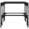 vidaXL Coffee Table with Transparent Glass Top 98.5x50x45 cm Steel