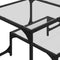 vidaXL Coffee Table with Transparent Glass Top 98.5x50x45 cm Steel