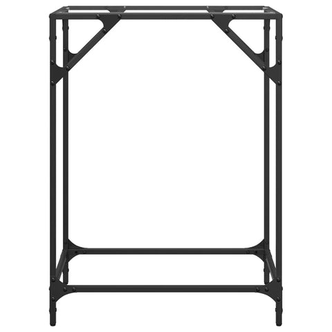 vidaXL Console Table with Transparent Glass Top 60x35x81 cm Steel