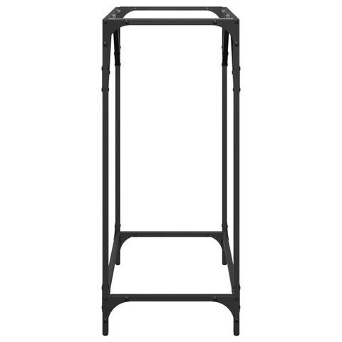 vidaXL Console Table with Transparent Glass Top 60x35x81 cm Steel