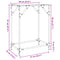 vidaXL Console Table with Transparent Glass Top 60x35x81 cm Steel