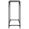 vidaXL Console Table with Black Glass Top 60x35x81 cm Steel