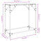 vidaXL Console Table with Black Glass Top 60x35x81 cm Steel