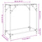 vidaXL Console Table with Transparent Glass Top 80x35x81 cm Steel