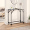vidaXL Console Table with Black Glass Top 80x35x81 cm Steel