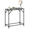 vidaXL Console Table with Black Glass Top 80x35x81 cm Steel