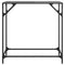 vidaXL Console Table with Black Glass Top 80x35x81 cm Steel