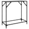 vidaXL Console Table with Black Glass Top 80x35x81 cm Steel