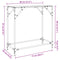 vidaXL Console Table with Black Glass Top 80x35x81 cm Steel