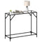 vidaXL Console Table with Transparent Glass Top 98x35x81 cm Steel