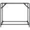 vidaXL Console Table with Transparent Glass Top 98x35x81 cm Steel
