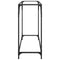vidaXL Console Table with Transparent Glass Top 98x35x81 cm Steel