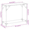 vidaXL Console Table with Transparent Glass Top 98x35x81 cm Steel
