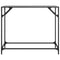 vidaXL Console Table with Black Glass Top 98x35x81 cm Steel