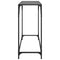 vidaXL Console Table with Black Glass Top 98x35x81 cm Steel
