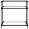 vidaXL Console Table with Transparent Glass Top 80x35x81 cm Steel