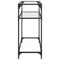 vidaXL Console Table with Transparent Glass Top 80x35x81 cm Steel