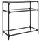 vidaXL Console Table with Transparent Glass Top 80x35x81 cm Steel