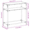 vidaXL Console Table with Transparent Glass Top 80x35x81 cm Steel