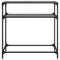 vidaXL Console Table with Black Glass Top 80x35x81 cm Steel