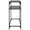 vidaXL Console Table with Black Glass Top 80x35x81 cm Steel