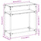 vidaXL Console Table with Black Glass Top 80x35x81 cm Steel