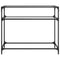 vidaXL Console Table with Transparent Glass Top 98x35x81 cm Steel