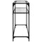 vidaXL Console Table with Transparent Glass Top 98x35x81 cm Steel
