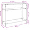 vidaXL Console Table with Transparent Glass Top 98x35x81 cm Steel