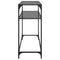 vidaXL Console Table with Black Glass Top98x35x81 cm Steel