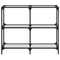 vidaXL Console Table with Transparent Glass Top 98x30x81 cm Steel