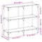 vidaXL Console Table with Transparent Glass Top 98x30x81 cm Steel