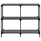 vidaXL Console Table with Black Glass Top 98x30x81 cm Steel