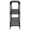 vidaXL Console Table with Black Glass Top 118.5x30x81 cm Steel