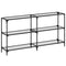 vidaXL Console Table with Transparent Glass Top 158.5x30x81 cm Steel