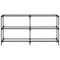 vidaXL Console Table with Transparent Glass Top 158.5x30x81 cm Steel