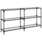 vidaXL Console Table with Transparent Glass Top 158.5x30x81 cm Steel