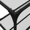 vidaXL Console Table with Transparent Glass Top 158.5x30x81 cm Steel