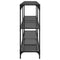 vidaXL Console Table with Black Glass Top 158.5x30x81 cm Steel