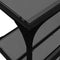 vidaXL Console Table with Black Glass Top 158.5x30x81 cm Steel