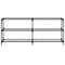 vidaXL Console Table with Transparent Glass Top 194.5x30x81 cm Steel