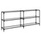 vidaXL Console Table with Transparent Glass Top 194.5x30x81 cm Steel