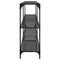 vidaXL Console Table with Black Glass Top 194.5x30x81 cm Steel