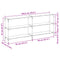 vidaXL Console Table with Black Glass Top 194.5x30x81 cm Steel