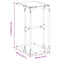 vidaXL Side Table with Black Glass 40x30x61.5 cm Steel