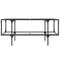 vidaXL Coffee Table with Transparent Glass Top 98.5x50x45 cm Steel